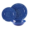 blue melamine dinner set